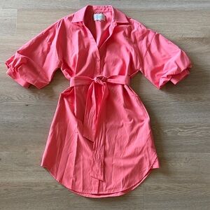 Brochu Walker Pink Belted Dress